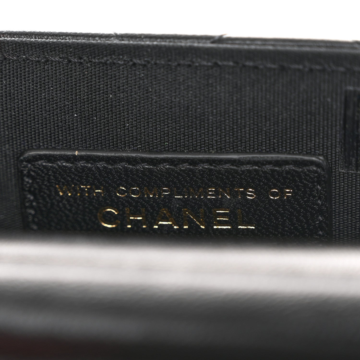 Chanel Lambskin Enamel Quilted Phone Holder With Chain Black 6 of 10