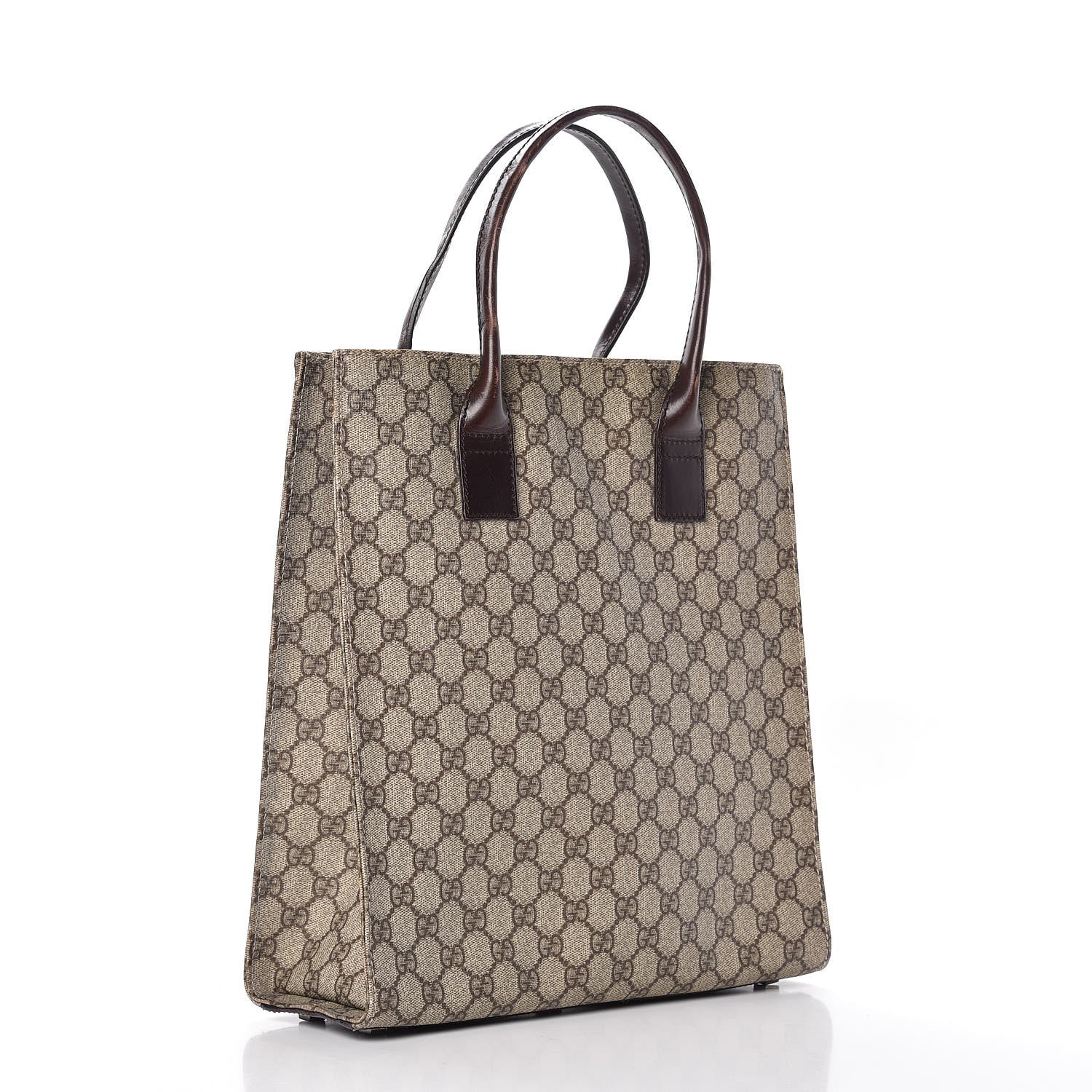 Gucci GG Plus Monogram Small Vertical Tote Dark Brown 3 of 15