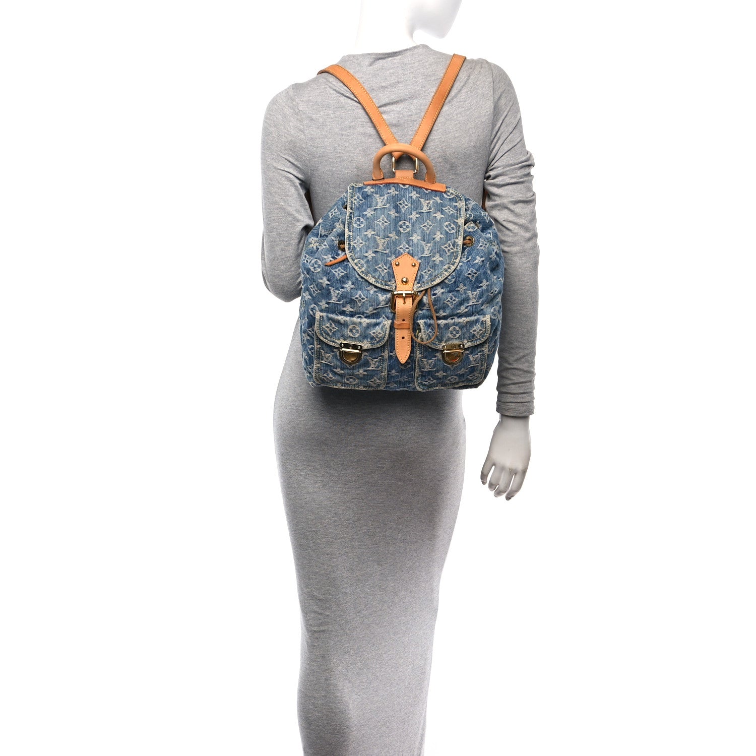 Louis Vuitton Denim Sac a Dos Backpack GM Blue 2 of 11