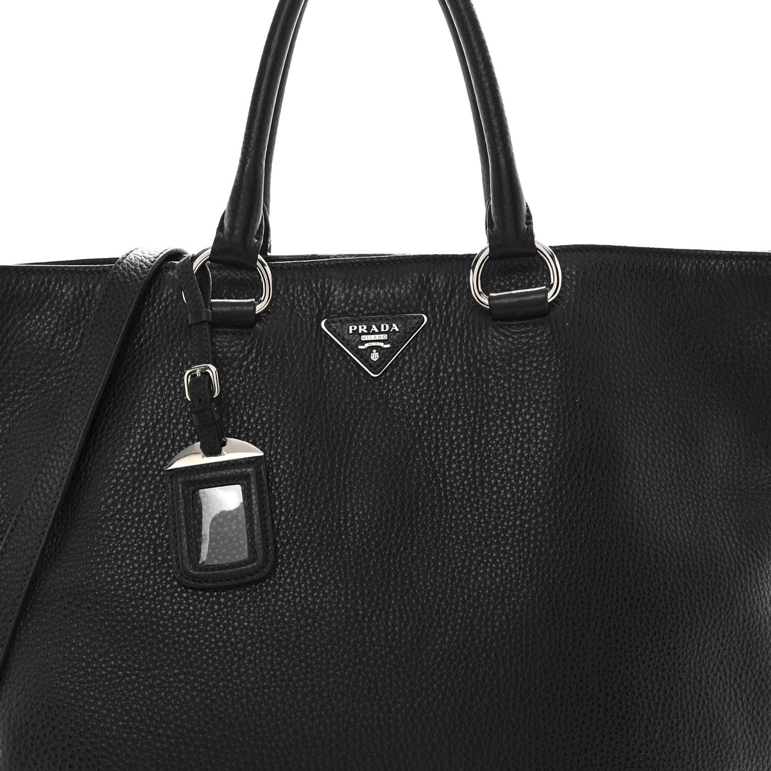 Prada Vitello Phenix Tote Black 8 of 15