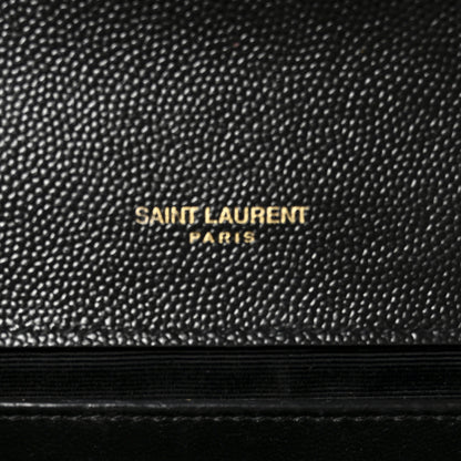 Saint Laurent Grain De Poudre Small Monogram Kate Satchel Black 6 of 9