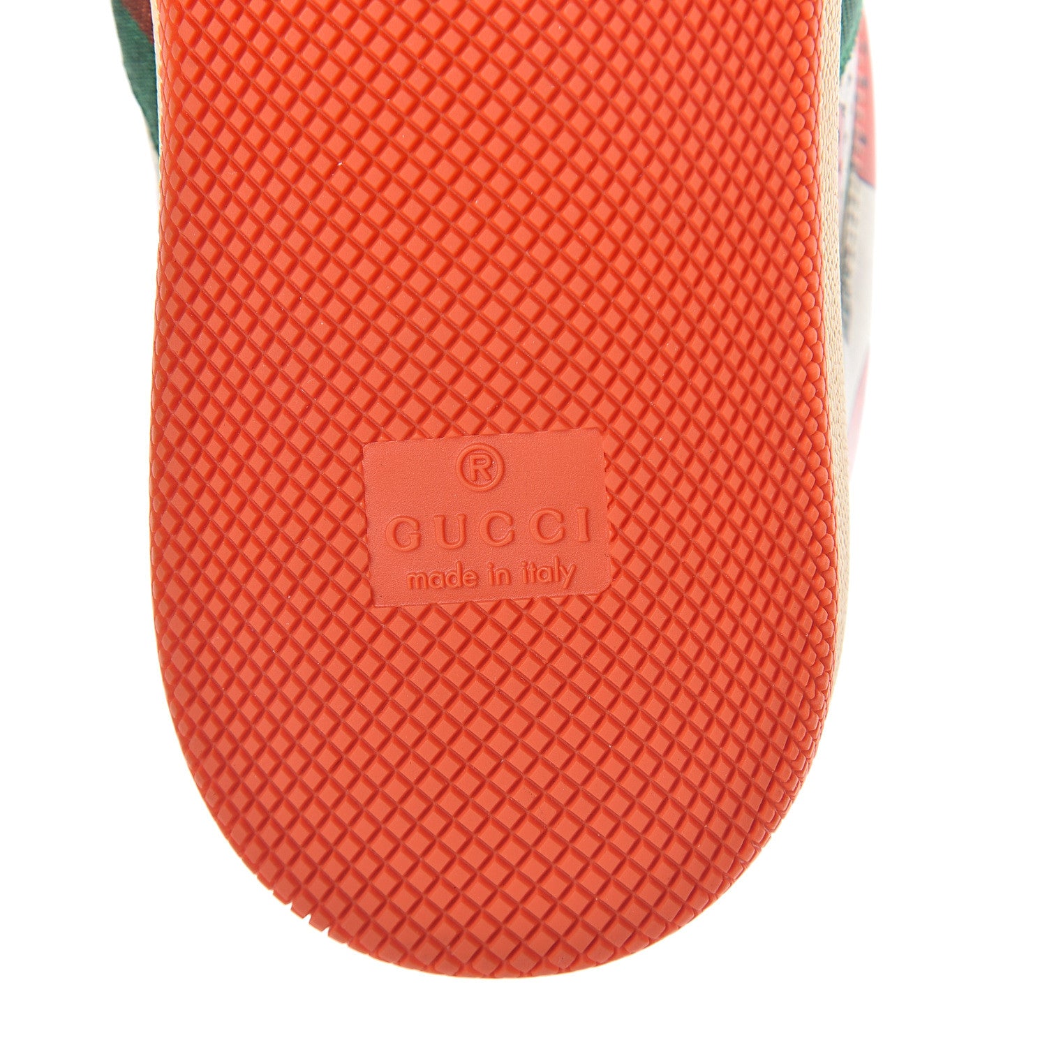 Gucci Calfskin Web Strawberry Print Womens Screener Sneakers 35.5 Ivory Red Vintage Green 6 of 7
