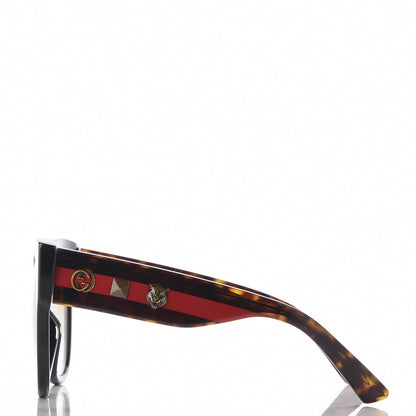 Gucci Square Frame Web Sunglasses GG0059S Black 3 of 9