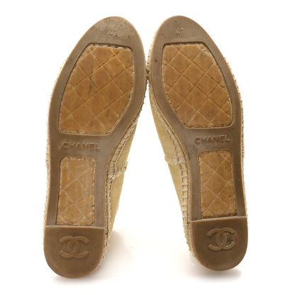 Chanel Canvas CC Espadrilles 41 Yellow Ecru 6 of 8