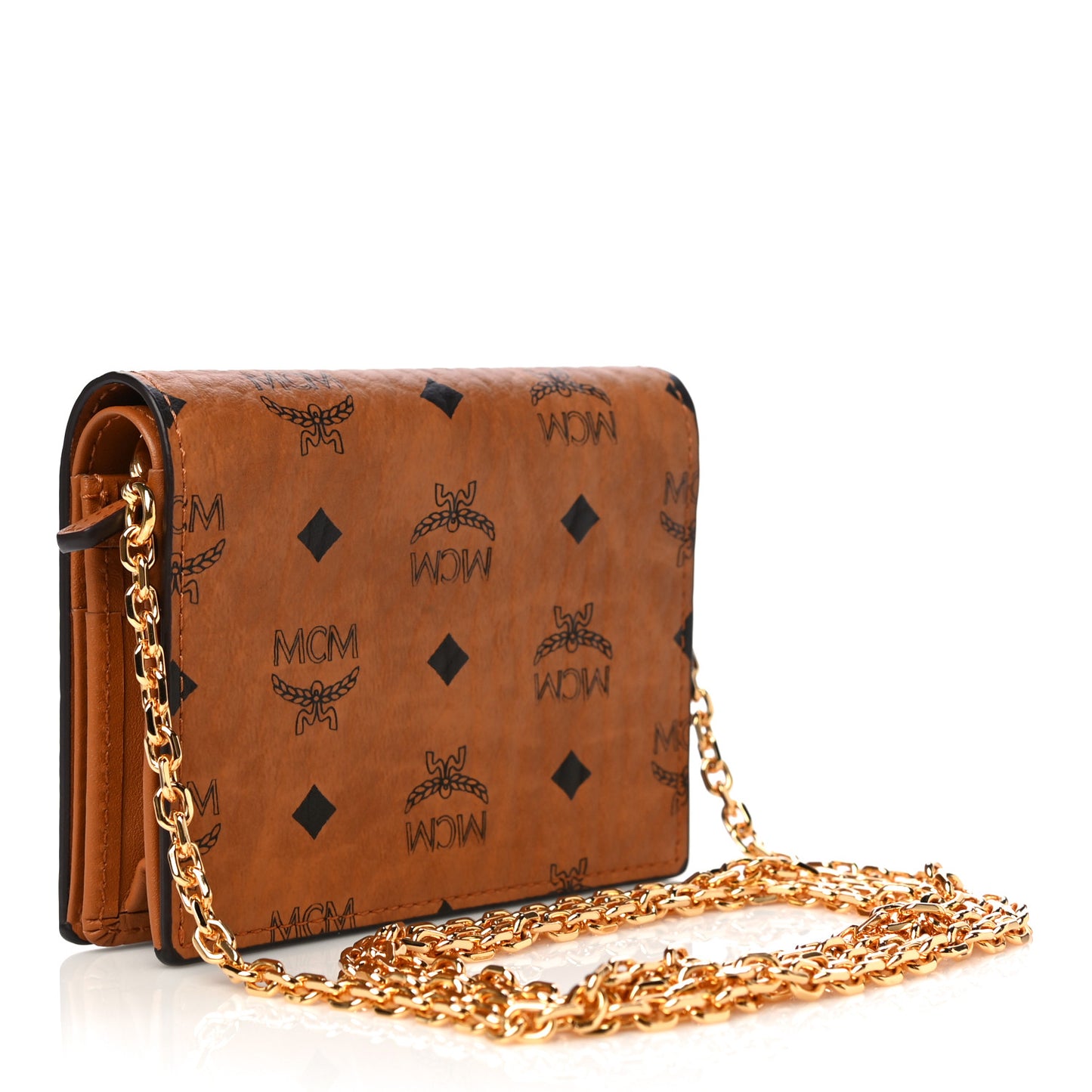 Visetos Original Mini Chain Wallet Cognac