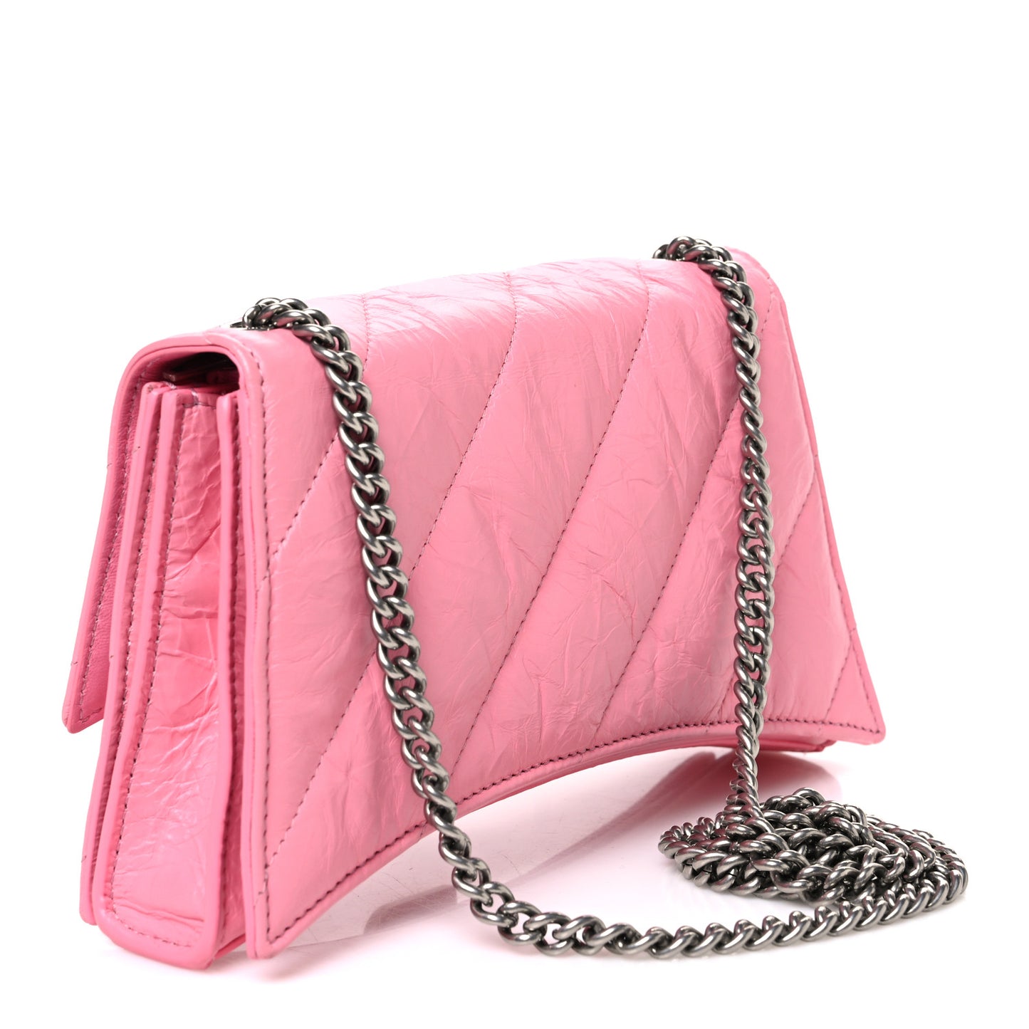 Crushed Calfskin Quilted XS Crush Chain Bag Sweet Pink