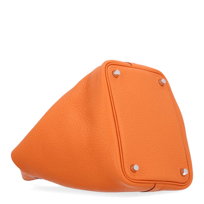 Hermes Taurillon Clemence Picotin Lock 18 PM Orange 6 of 14