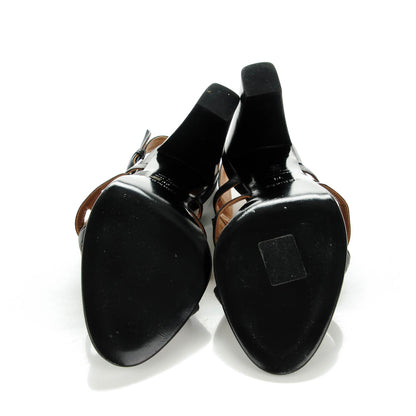 Hermes Lambskin Mobile Sandals 38 Black 5 of 7