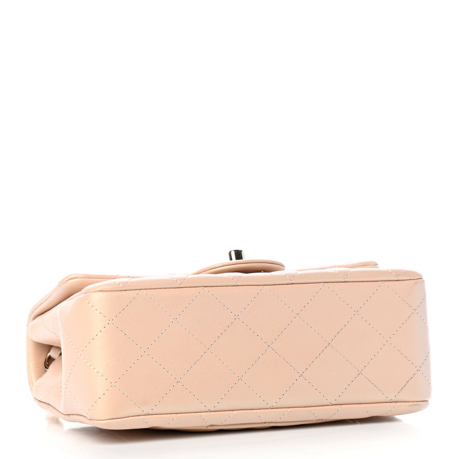 Chanel Iridescent Calfskin Quilted Mini Rectangular Flap Beige 3 of 8