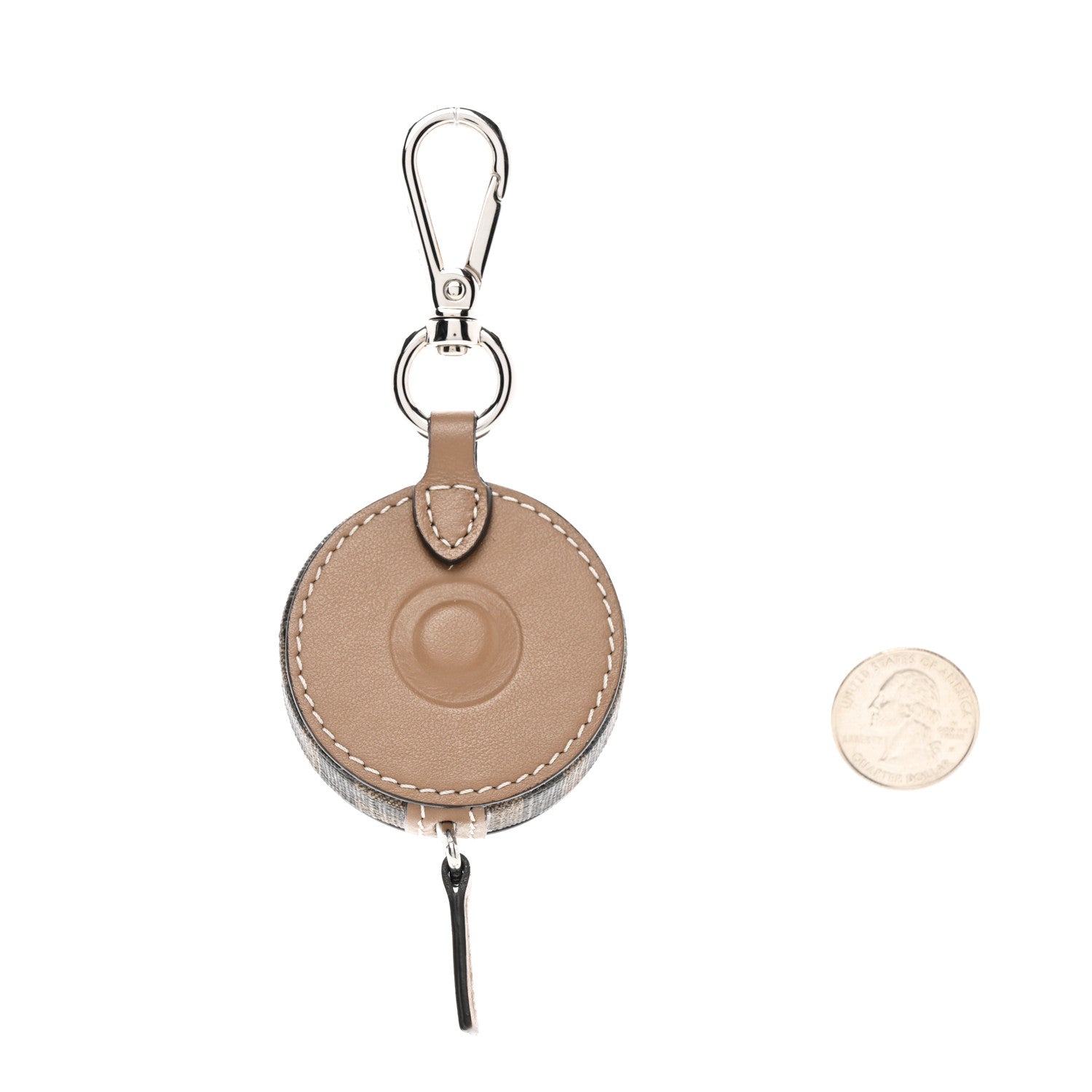 Fendi Calfskin Zucca Spalmati Tape Measure Beige Tobacco 2 of 3