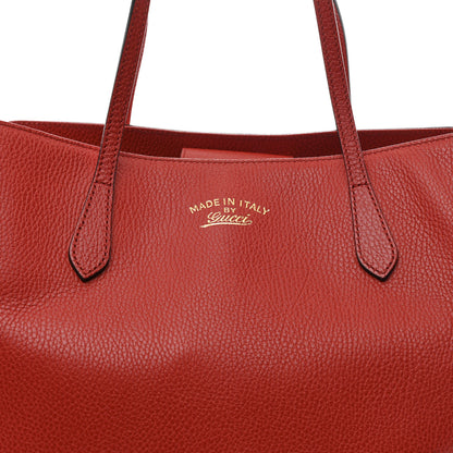 Gucci Dollar Calfskin Medium Swing Tote Red 7 of 11