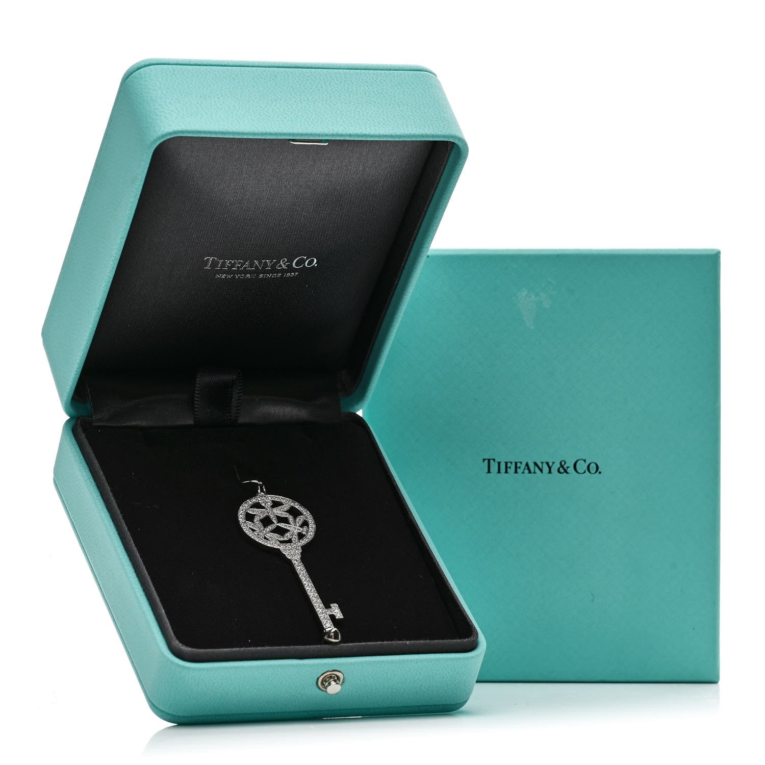 Tiffany Platinum Diamond Large Dragonfly Key Pendant 5 of 5