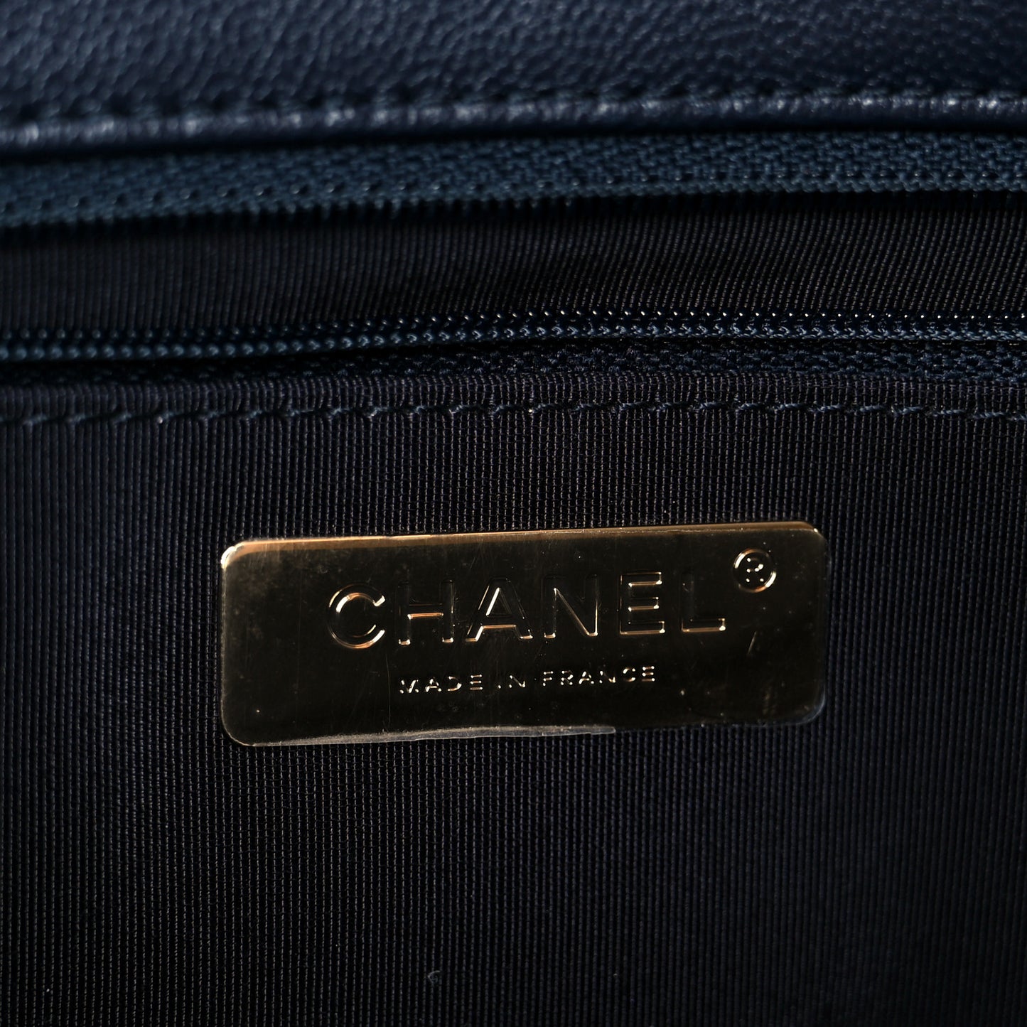 Goatskin Quilted Large Chanel 19 Flap Navy Blue