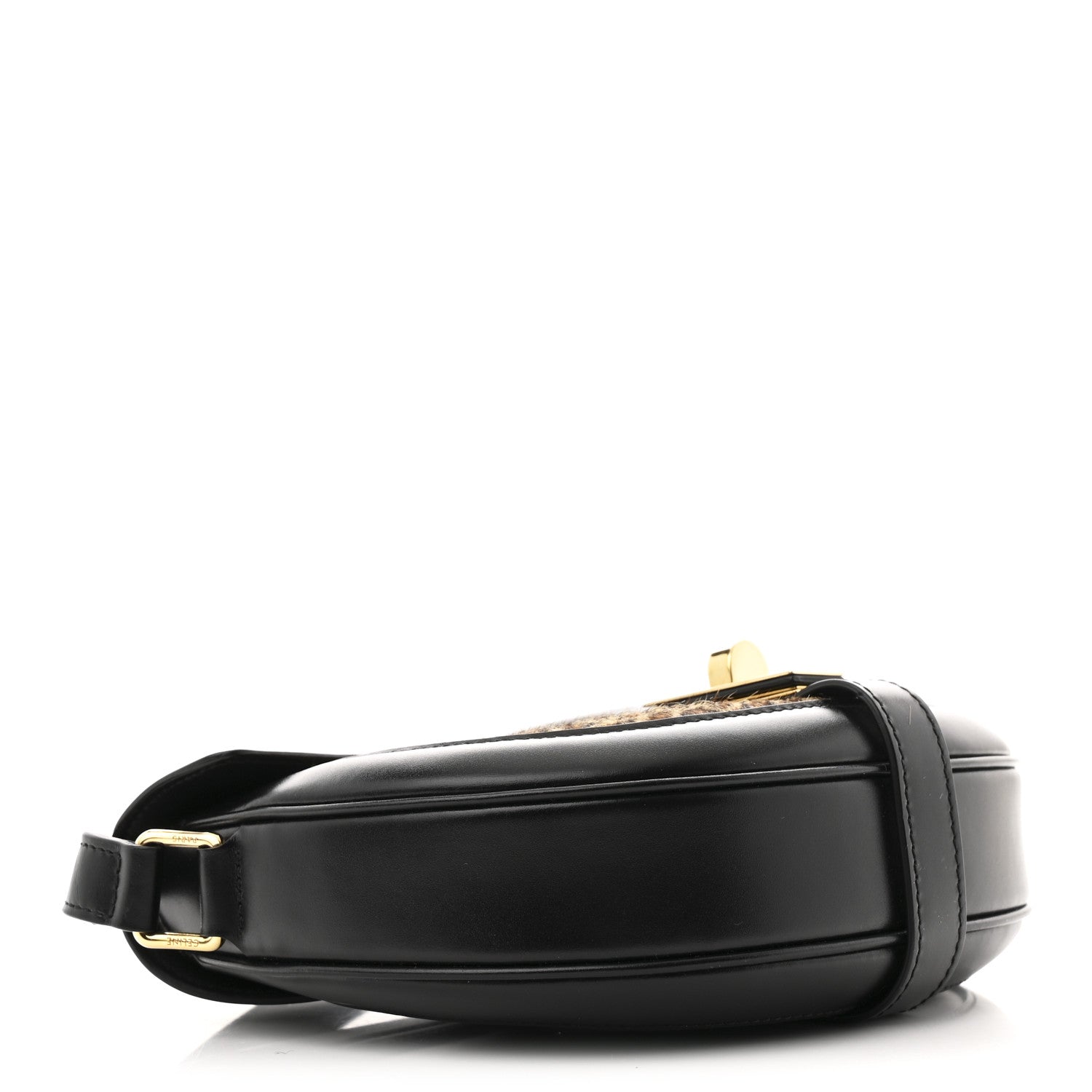 Celine Pony Hair Calfskin Leopard Print Besace 16 Black Naturals 4 of 10