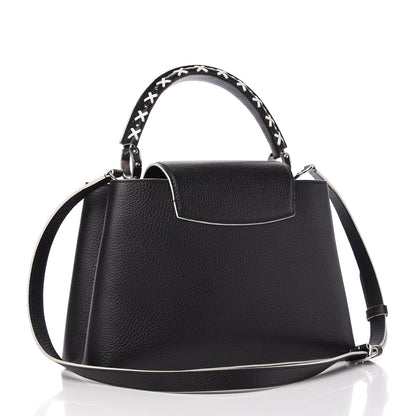 Louis Vuitton Taurillon Stitched Capucines PM Black 2 of 10