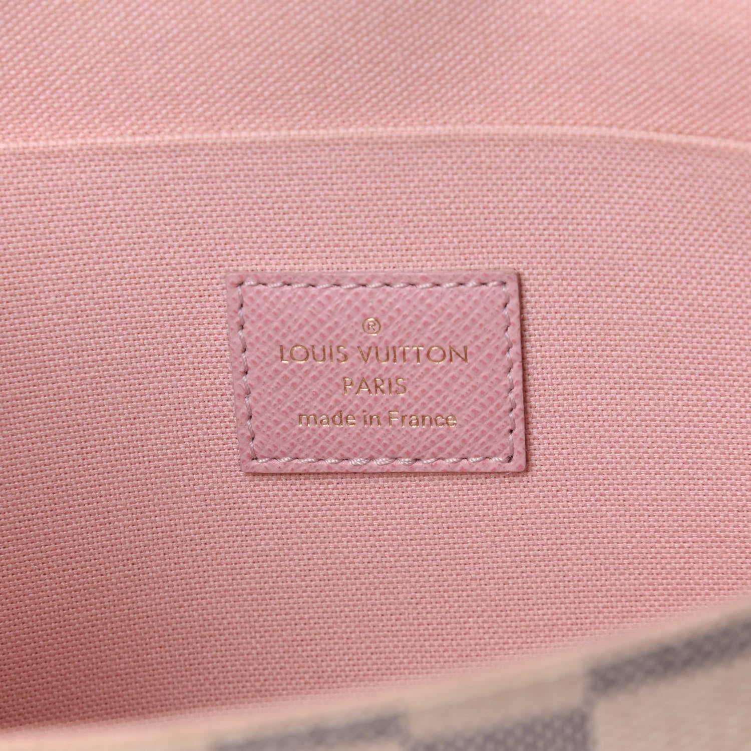 Louis Vuitton Damier Azur Pochette Felicie Chain Wallet Rose Ballerine 6 of 11