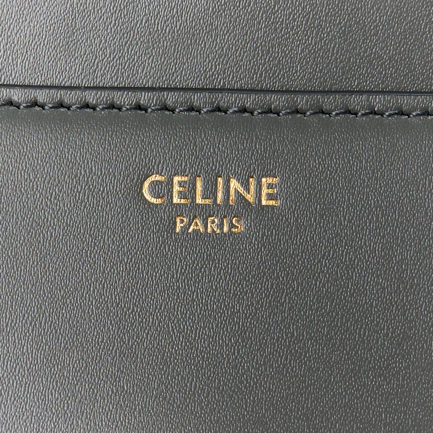 Celine Satinated Calfskin Mini 16 Top Handle Bag Grey 10 of 13
