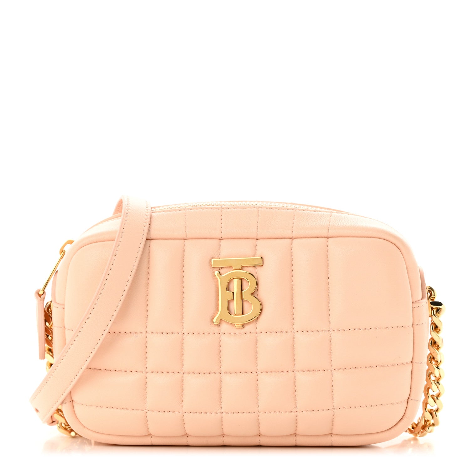 Burberry Lambskin Quilted Mini Lola Camera Bag Peach 1 of 13
