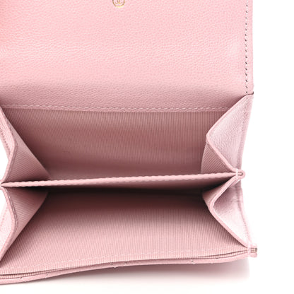 Chanel Caviar Quilted Studded CC Flap Card Holder Light Pink 5 of 9