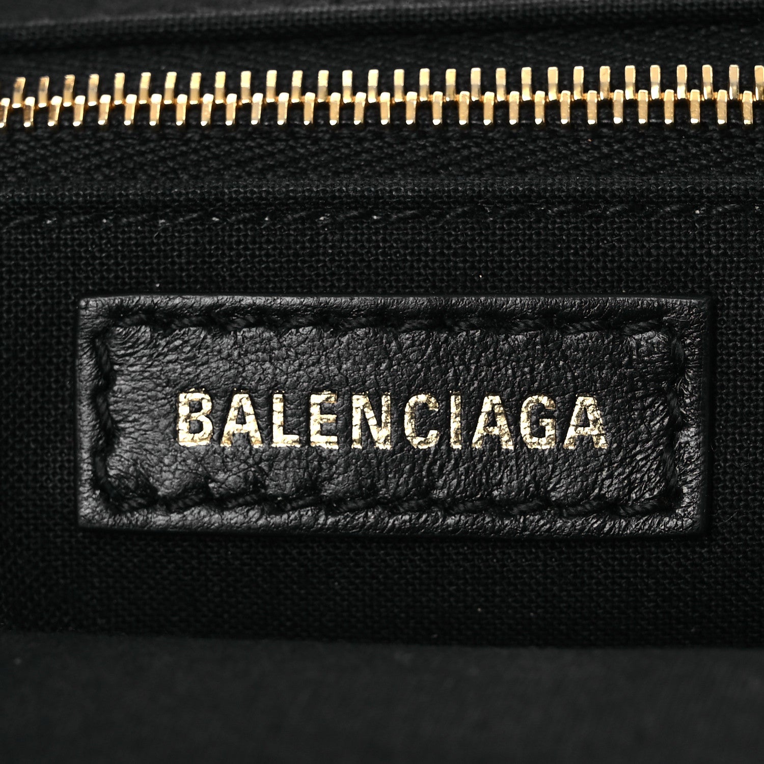 Balenciaga Grained Calfskin Logo Cloud Clutch XL Black 6 of 11