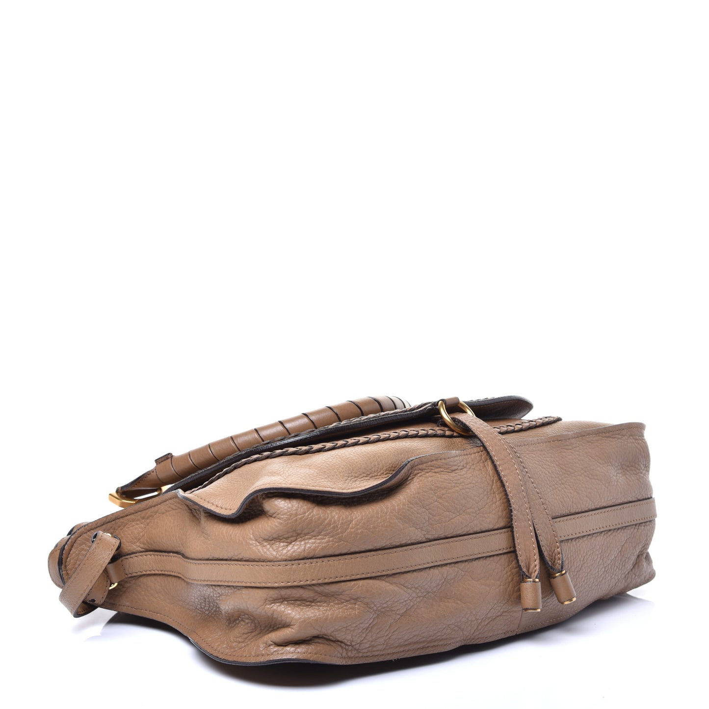 Calfskin Braided Medium Marcie Satchel Nut