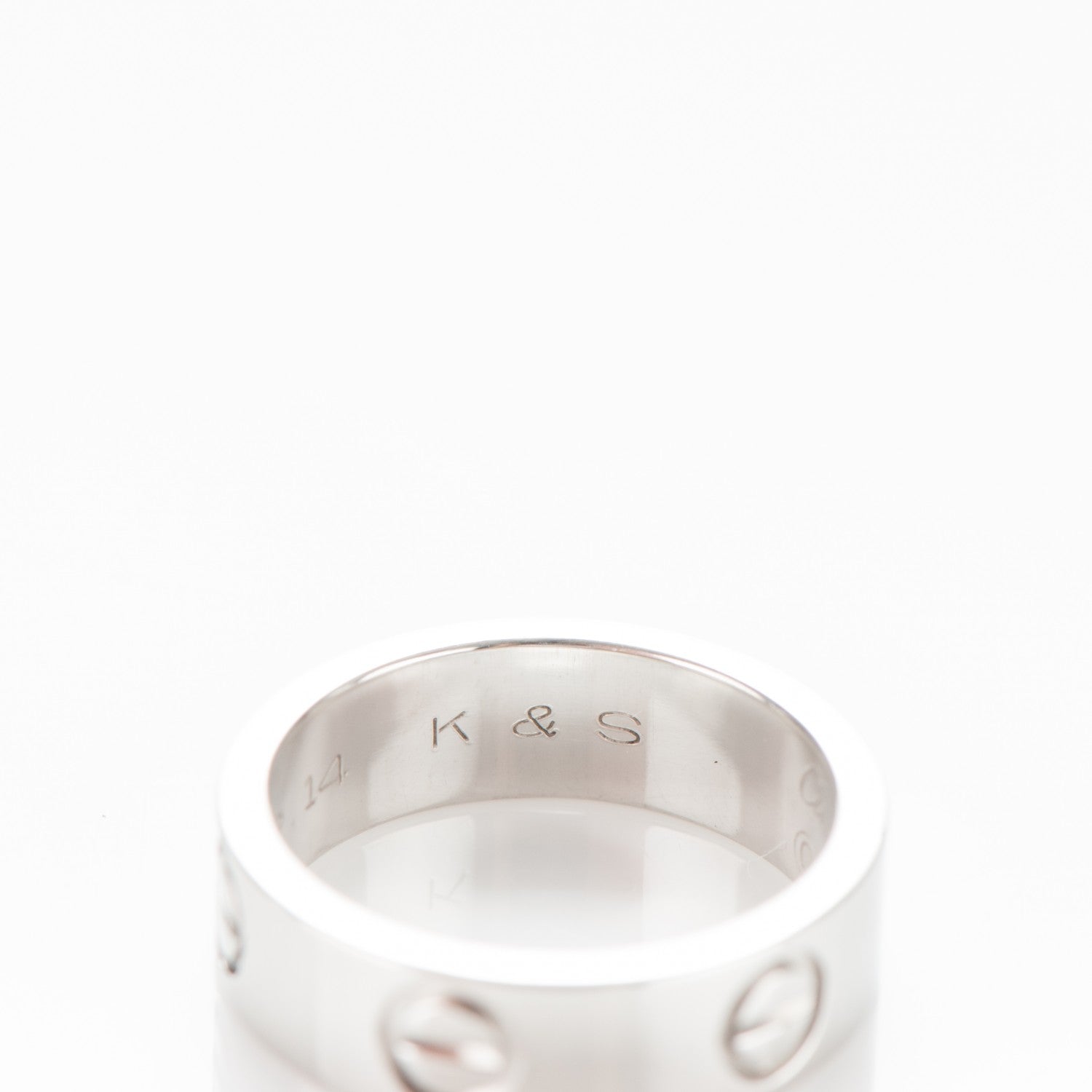 Cartier Platinum 5.5mm LOVE Ring 49 4.75 5 of 6