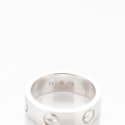 Cartier Platinum 5.5mm LOVE Ring 49 4.75 5 of 6