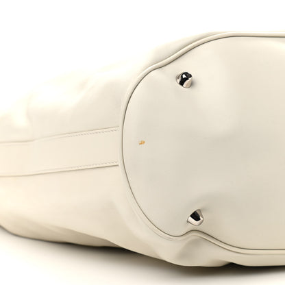 Burberry Calfskin Manor Hobo White 10 of 11