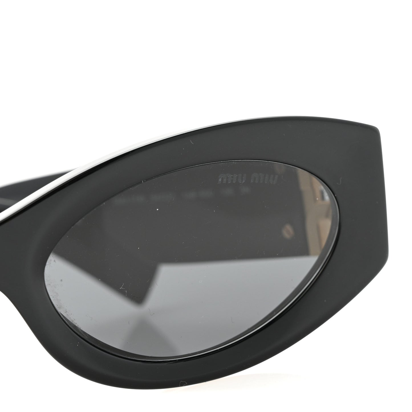 Acetate Oval Glimpse Sunglasses SMU11W Black