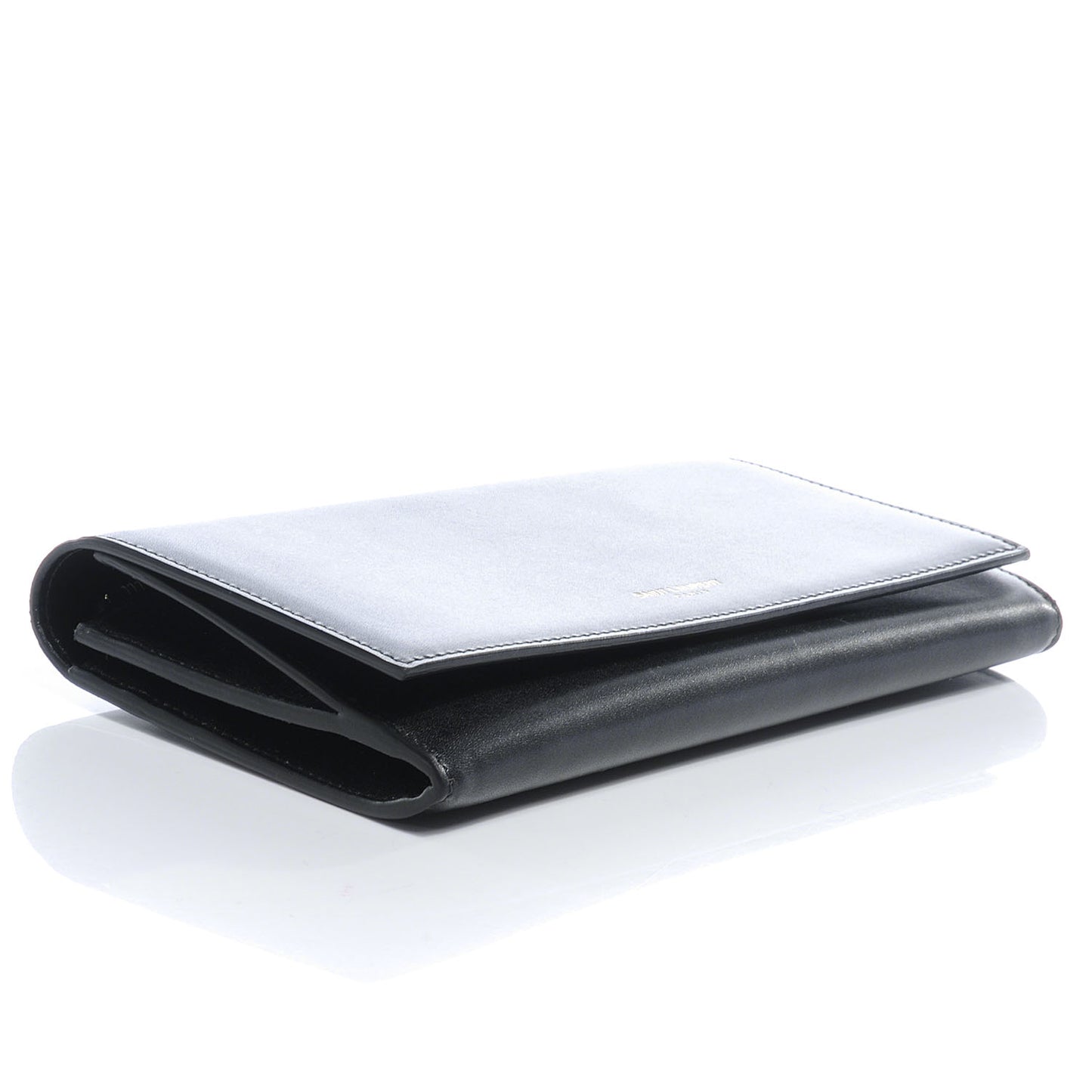 Leather Classic Large Flap Wallet Black