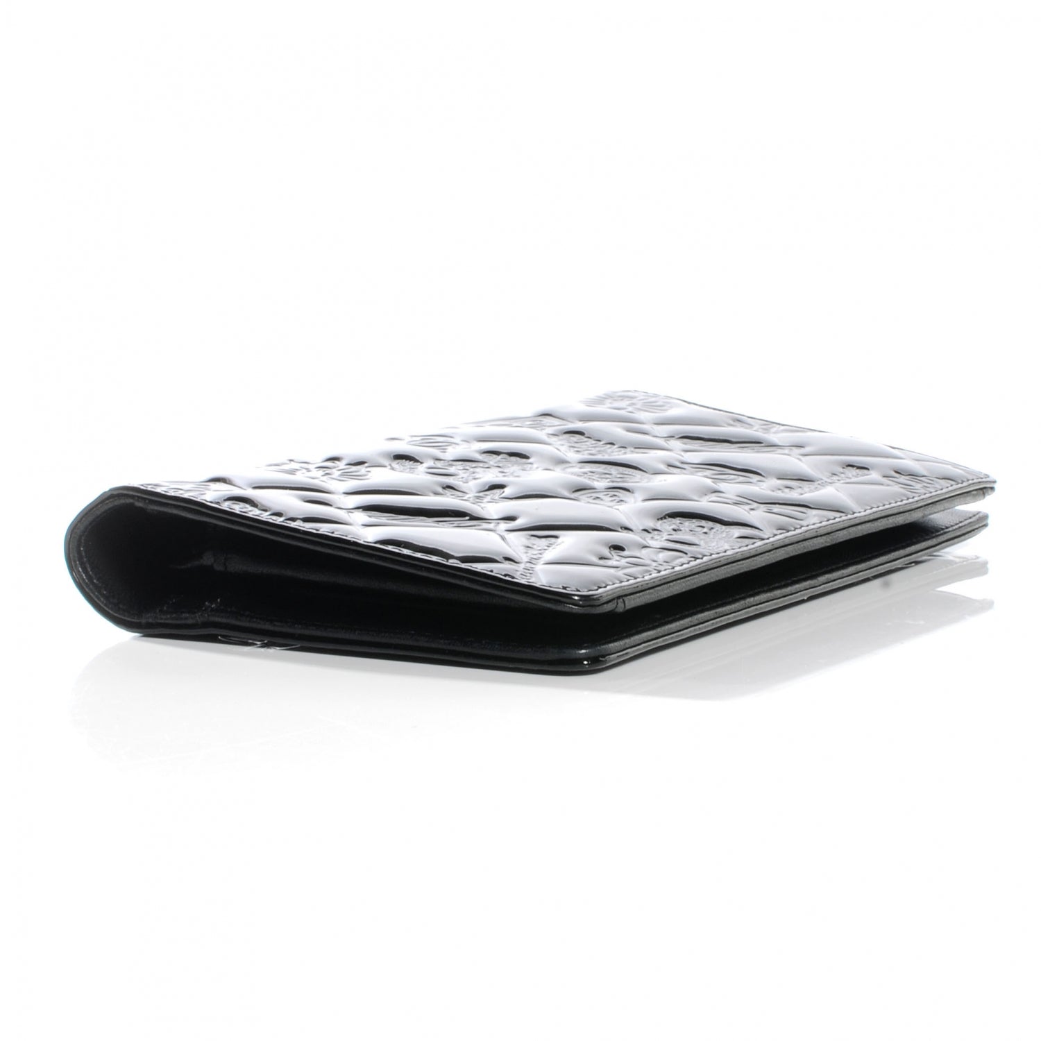 Chanel Patent Calfskin Lucky Symbols Yen Wallet Black 5 of 10