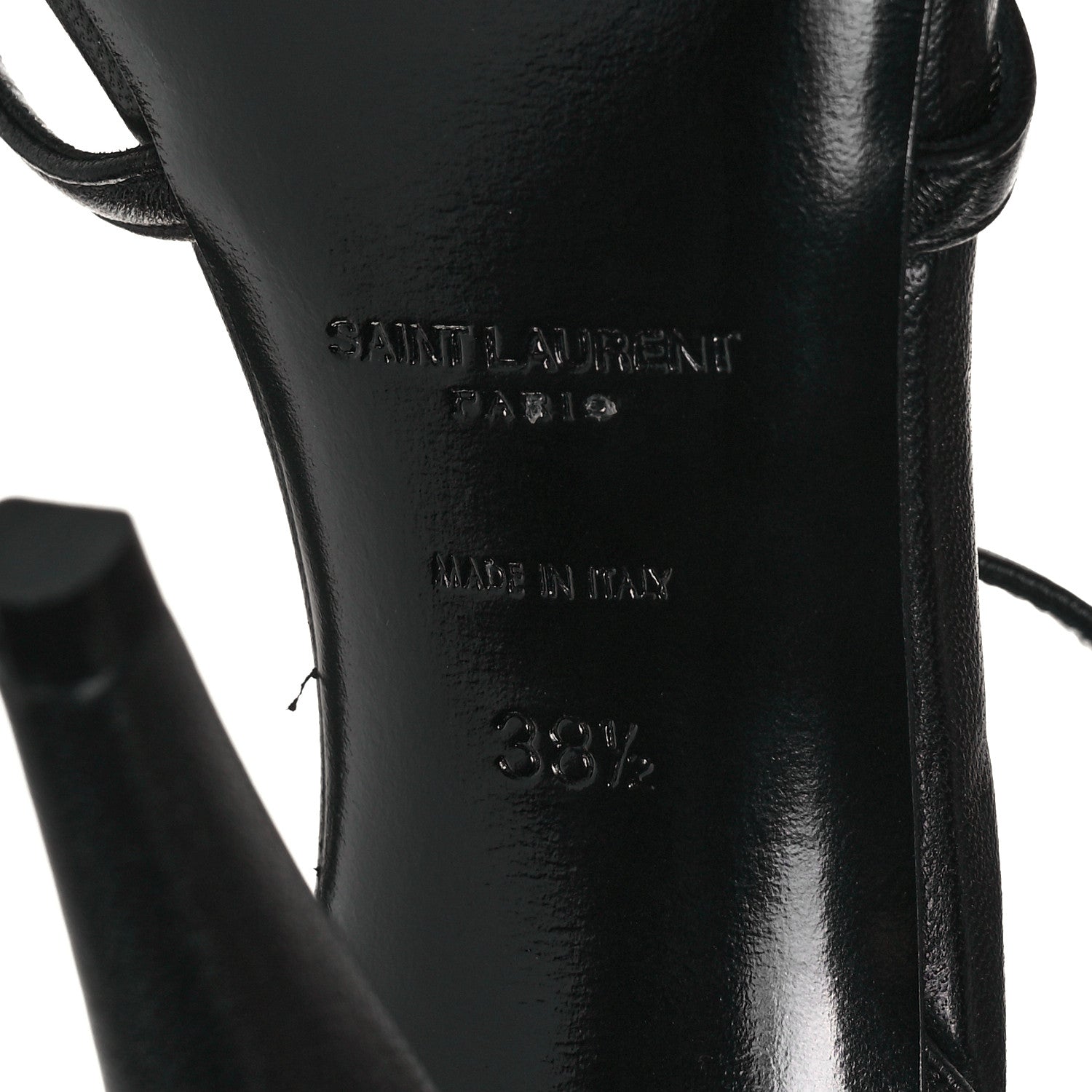 Saint Laurent Calfskin Pony Samba All Over Sandals 38.5 Manto Naturale Black 6 of 9