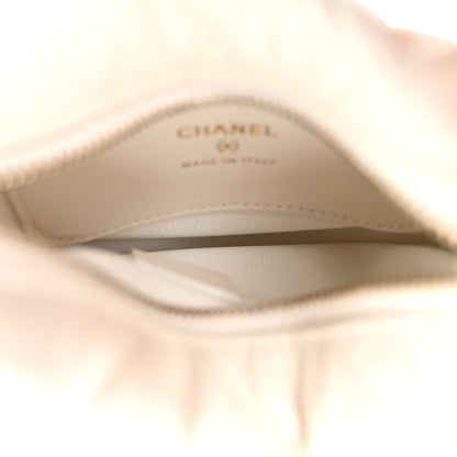 Chanel Lambskin Quilted Chain Around Pouch Hobo White 5 of 10