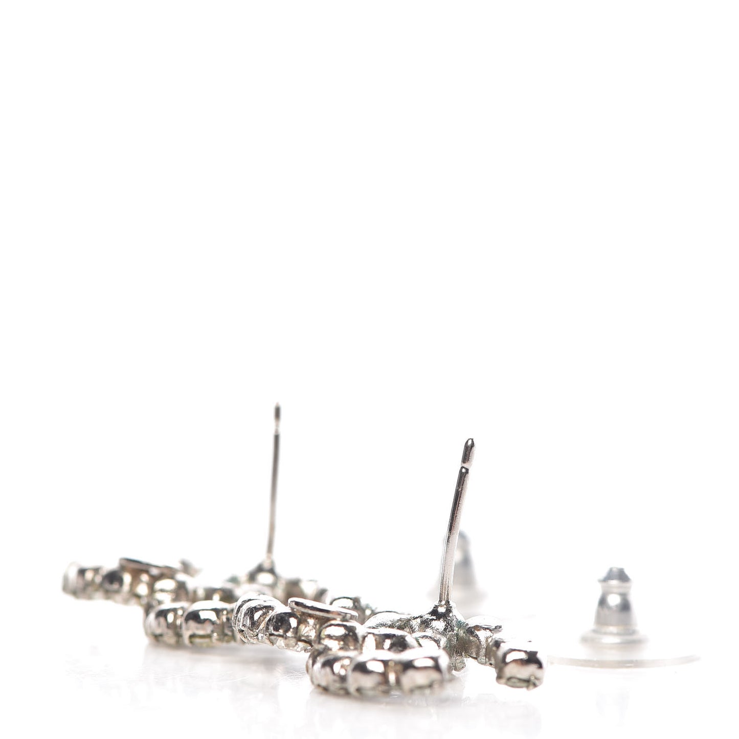 Crystal CC Earrings Silver