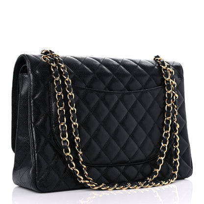 Chanel Caviar Quilted Maxi Double Flap Black 2 of 14
