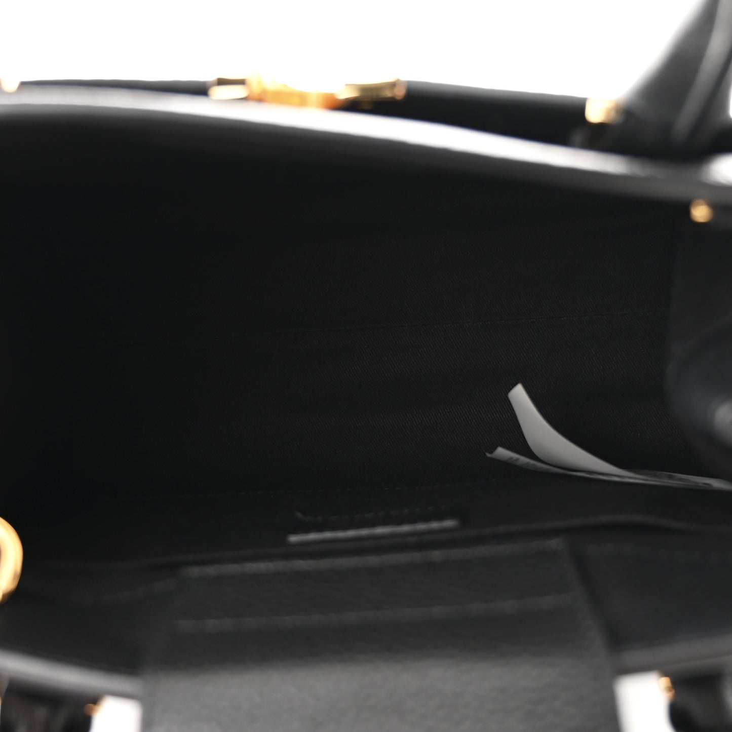 Grainy Calfskin Virtus Top Handle Tote Black