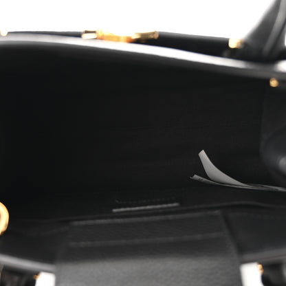 Versace Grainy Calfskin Virtus Top Handle Tote Black 4 of 9