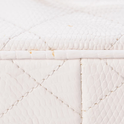 Chanel Lizard Quilted Camera Case White 10 of 12