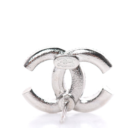 Chanel Crystal CC Coco Flapper Earrings Silver 3 of 5