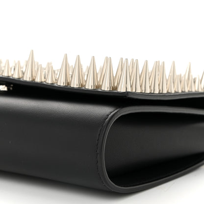 Christian Louboutin Calfskin Spikes Paloma Clutch Black 10 of 11