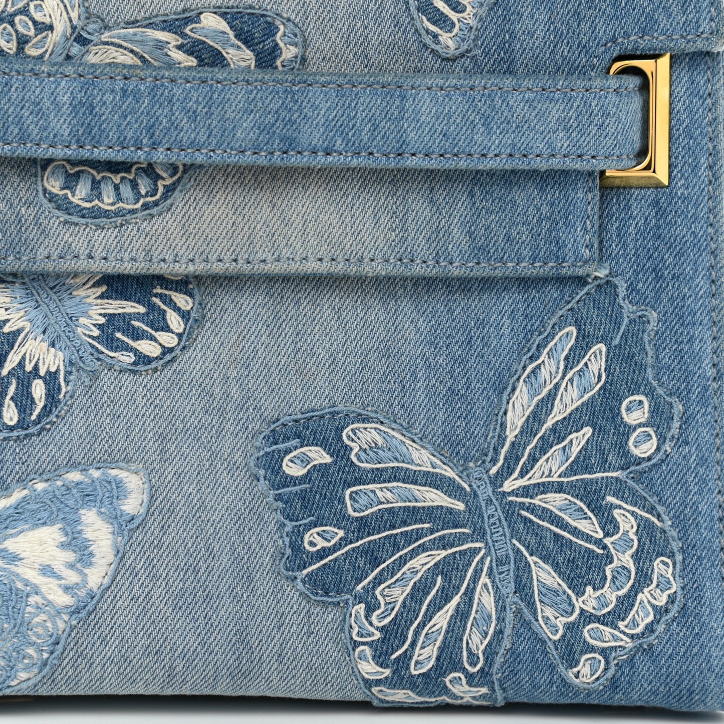 Denim Butterfly Small My Rockstud Frame Bag Light Denim