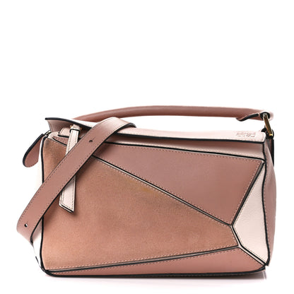 Loewe Calfskin Suede Medium Puzzle Bag Blush 1 of 13