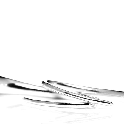 Tiffany Sterling Silver Elsa Peretti Teardrop Hoop Earrings 3 of 4