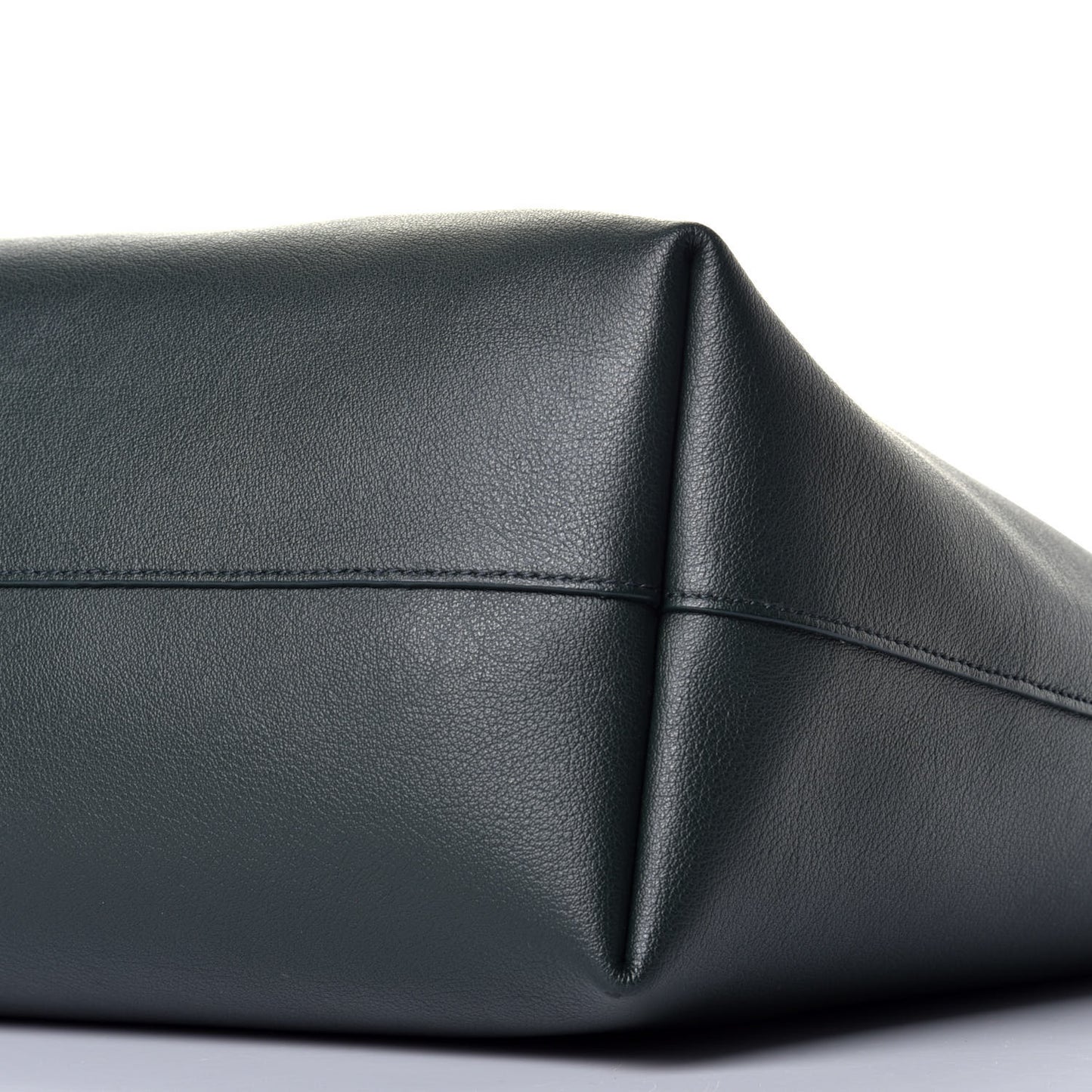Calfskin Large Shopping Tote Dark Green