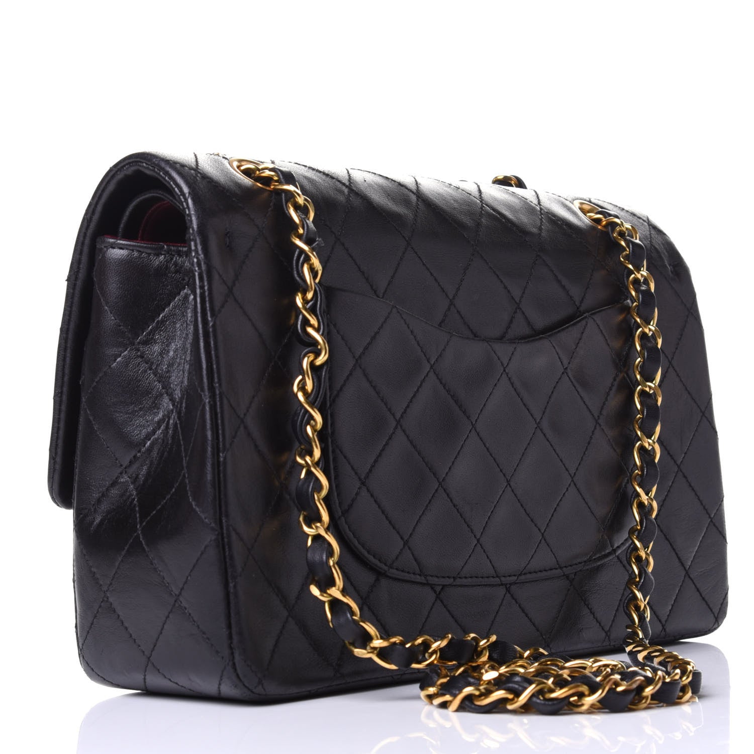 Chanel Lambskin Quilted Medium Double Flap Black 3 of 10