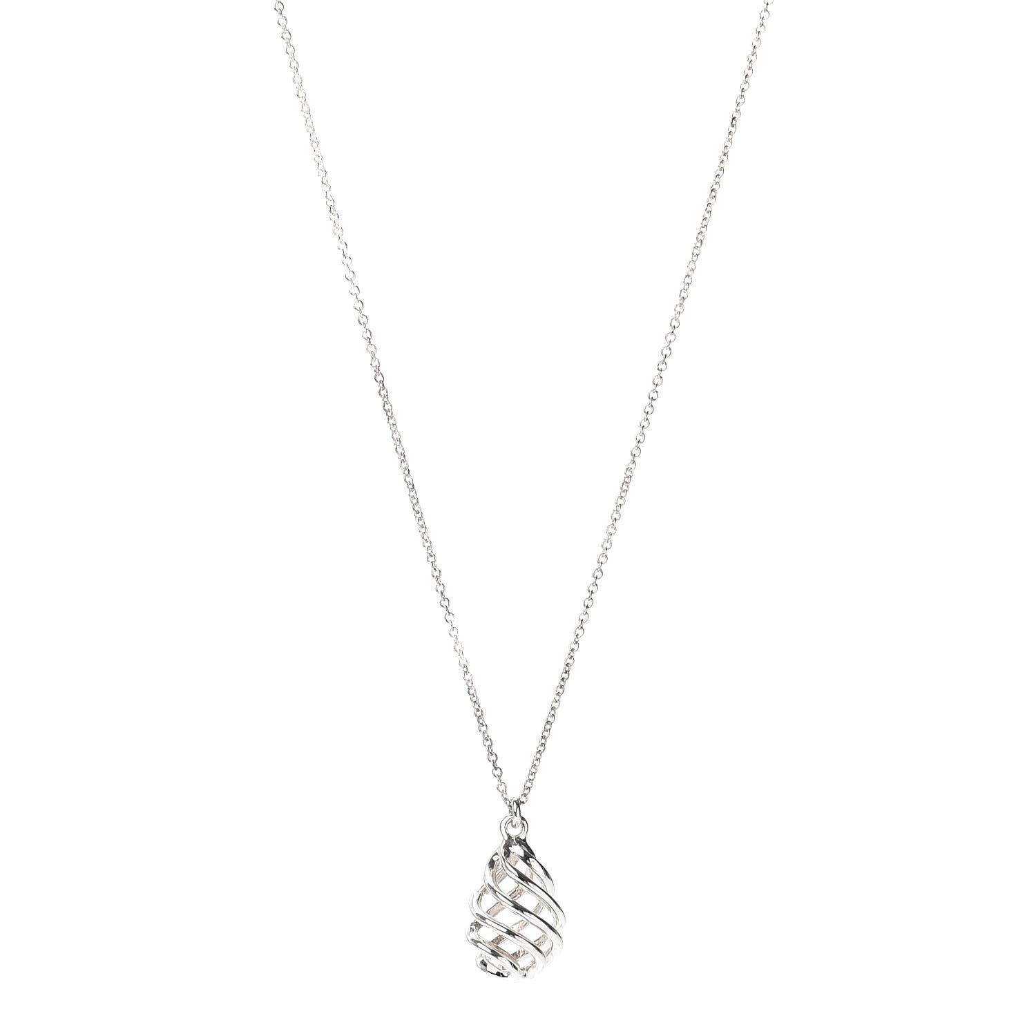Tiffany Sterling Silver Paloma Picasso Venezia Luce Pendant Necklace 1 of 4