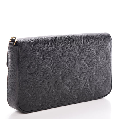 Louis Vuitton Empreinte Pochette Felicie Chain Wallet Black 3 of 9