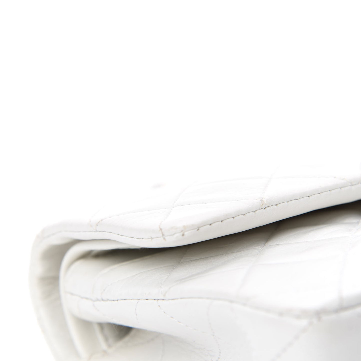 Lambskin Quilted Small Double Flap White