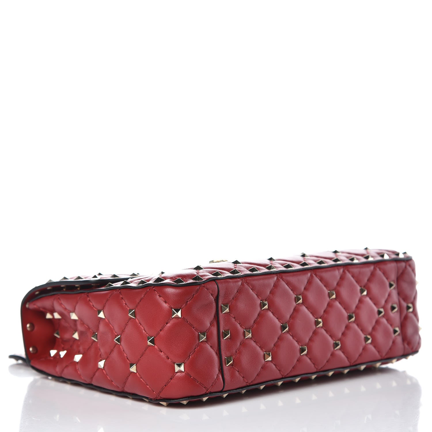 Valentino Garavani Nappa Medium Rockstud Spike Shoulder Bag Rosso Valentino 4 of 8