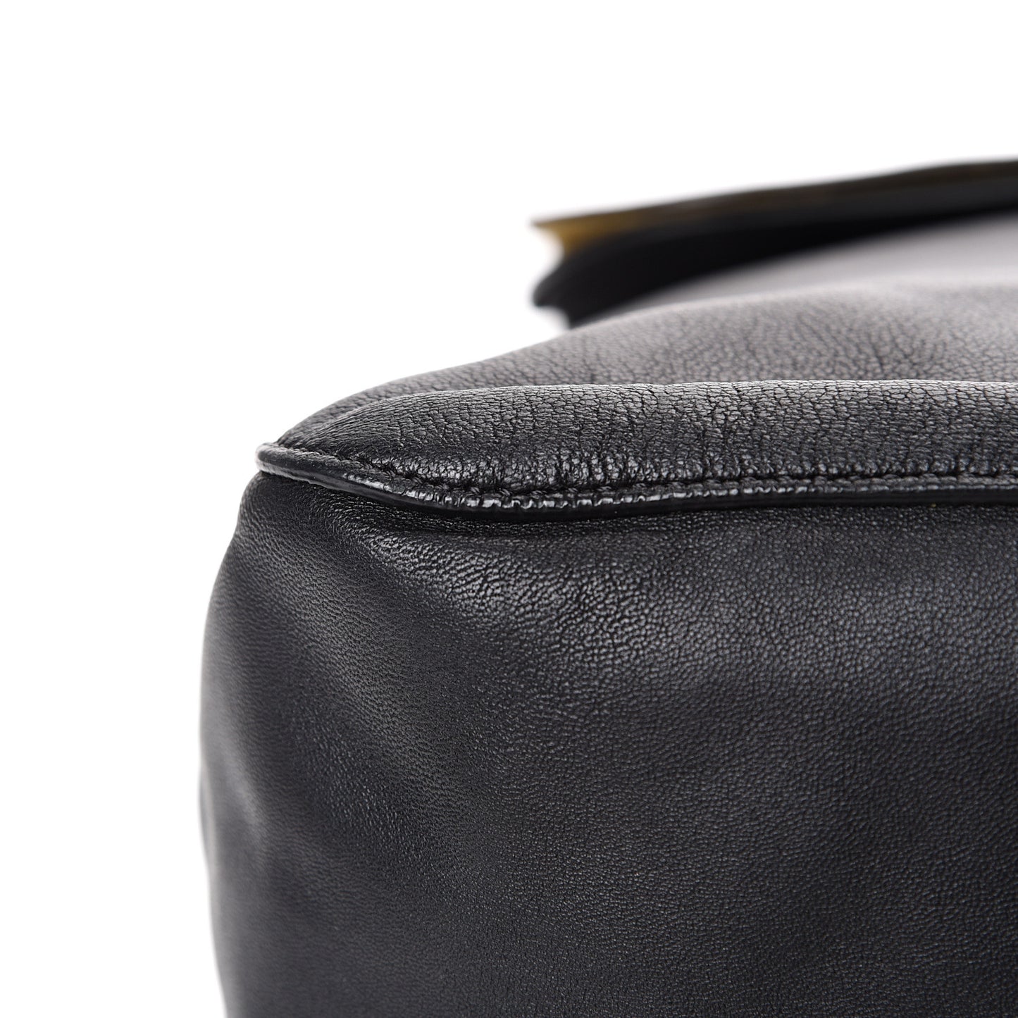 Lambskin Medium Gourmette Shoulder Bag Black